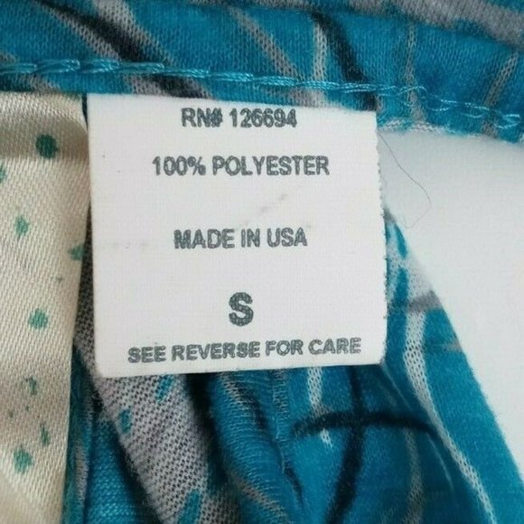 Fresh Brewed Women's Blue Studded Tank Top With Peacock Feathers Design Small - Picture 5 of 5